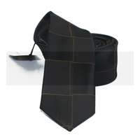  NM slim nyakkendő - Fekete-barna kockás
