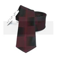  NM slim nyakkendő - Bordó-fekete kockás