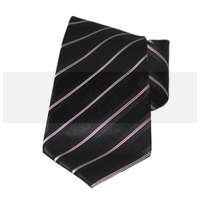 NM classic nyakkendő - Fekete-rózsa csíkos