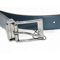 NM Férfi bőr öv - Fekete-sötékék