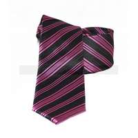  Goldenland slim nyakkendő - Pink-fekete csíkos