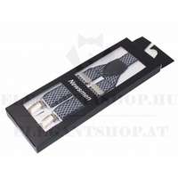 Férfi nadrágtartó - Fekete-fehér mintás