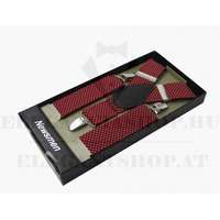 Férfi nadrágtartó - Bordó aprópöttyös