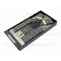 Férfi nadrágtartó - Fekete-bézs mintás