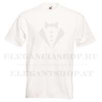 Férfi 100% pamut r.u póló - Fehér