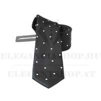  NM slim nyakkendő - Fekete-fehér pöttyös