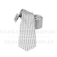  NM szövött slim nyakkendő - Fekete pöttyös