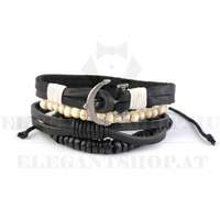 Férfi ekobőr karkötő szett