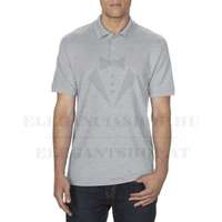 Férfi pamut galléros póló - Szürke