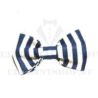 Gyerek pamut csokornyakkendő - Kék-fehér csíkos