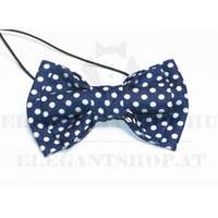 Gyerek pamut csokornyakkendő - Sötétkék pöttyös