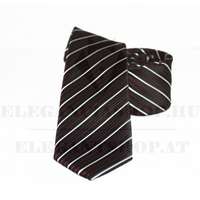  Goldenland slim nyakkendő - Fekete-fehér csíkos
