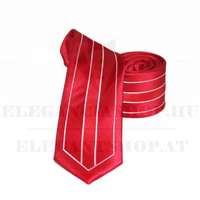 Goldenland slim nyakkendő - Fehér-piros csíkos