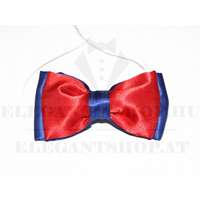 Gyerek szatén gumis csokornyakkendő - Piros-királykék
