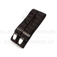 Férfi nadrágtartó - Szürke-bordó kockás