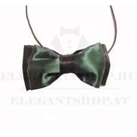 Gyerek szatén gumis csokornyakkendő - Fekete-sötétzöld