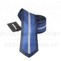  NM slim szövött nyakkendő - Kék csíkos