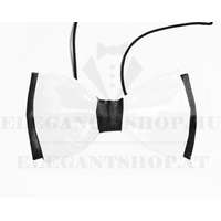 Gyerek szatén gumis csokornyakkendő - Fekete-fehér