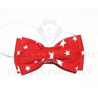 Karácsonyi gyerek csokornyakkendő - Piros-fehér csillag