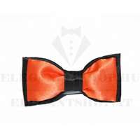 Gyerek szatén gumis csokornyakkendő - Fekete-narancs