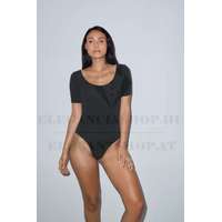 NŐI PAMUT SPANDEX JERSEYRÖVID UJJÚ DUPLAU-NYAKÚ BODY