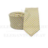  Prémium slim nyakkendő - Sárga aprókockás