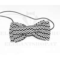 Gyerek pamut csokornyakkendő - Fekete-fehér mintás