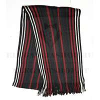 Newsmen unisex kötött sál - Fekete-bordó csíkos