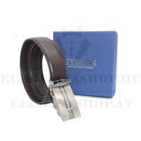 Tycoon férfi bőr öv díszdobozban - Sötétbarna