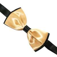 Zsorzsett szatén csokornyakkendő - Fekete-arany