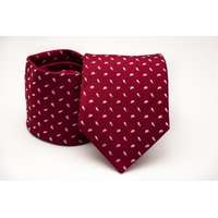  Prémium selyem nyakkendő - Meggybordó mintás