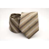  Prémium nyakkendő - Világosbarna-drapp csíkos