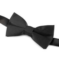Gyerek szatén csokornyakkendő - Fekete