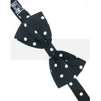 Csokornyakkendő - Fekete-fehér pöttyös