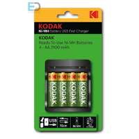  Kodak USB Fast Charger + 4 AA 2.100mAh akkumulátor gyorstöltő 4db AA akkuval cat:30424265