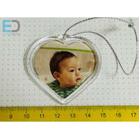 Fényképes karácsonyfa függő, fényképes dísz " szív "