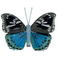  Csipeszes pillangó, kék, 7,5x6,5 cm