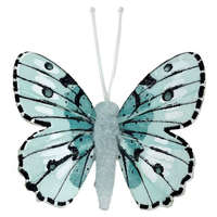  Csipeszes pillangó, világoskék, 4,8x5 cm