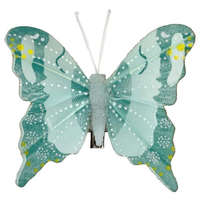  Csipeszes pillangó, világoskék, 7,5x7 cm