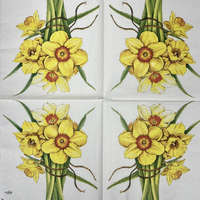  Szalvéta, tavaszi virágok, nárcisz, 33x33 cm (33)