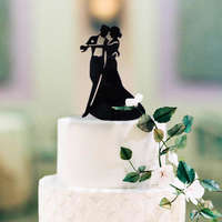  Esküvői tortadísz fekete