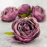  Százlevelű rózsa fej - vintage mályva 4db/csomag