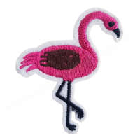  Vasalható matrica, magenta flamingó, 5,5x6,3 cm