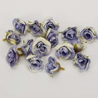  Fodros mini rózsafej vintage kék 4 cm