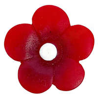  Ragasztható virág, piros, 2 cm