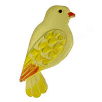  Ragasztható madár, sárga, 2,5x4 cm