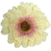  Gerbera virágfej, krém-rózsaszín, 8 cm