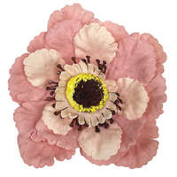  Dekor virágfej, rózsaszín, 8 cm