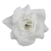  Selyemvirág rózsafej, fehér, 6 cm