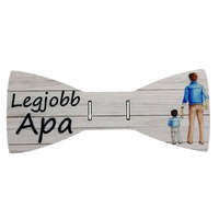  Fa nyakkendő, "Legjobb Apa" kisfiúval, 10,5x4,5 cm